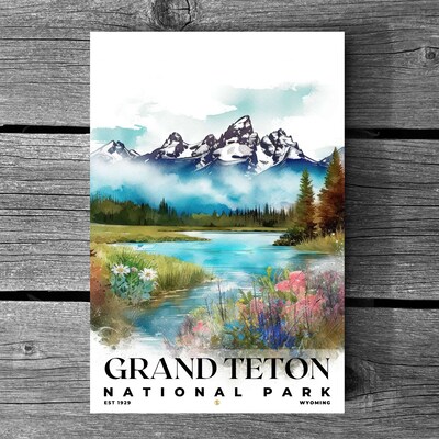 Grand Teton National Park Poster, Travel Art, Office Poster, Home Decor | S4 - image3